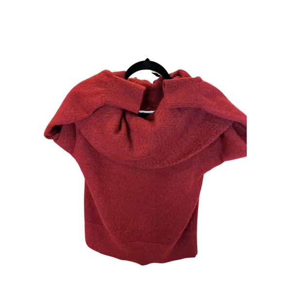 Beachlunchlounge Collection Burgundy Cowl Neck Knit Sweater 12/14 - Picture 5 of 8